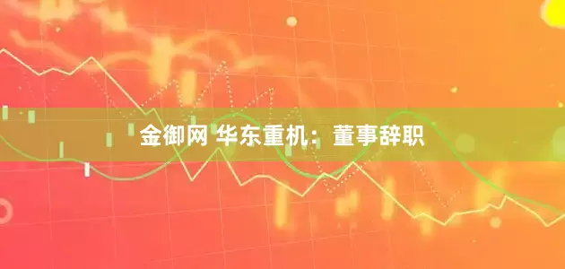 金御网 华东重机：董事辞职